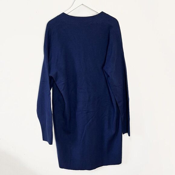 NEW Sies Marjan Marion Blue 100% Wool Cut Out Long Line Cardigan - Picture 4 of 11
